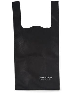 Comme des Garçons Leather Tote Bag - Black
