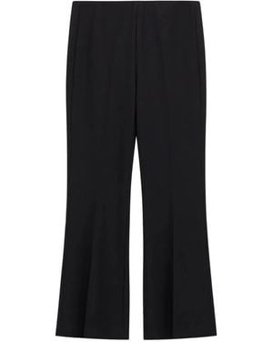 Liviana Conti Pressed-Crease Flared Trousers - Black