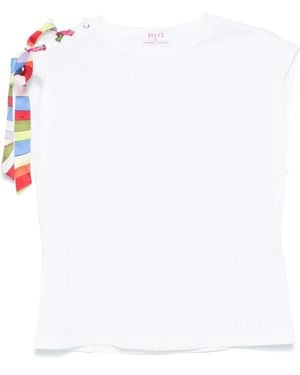 Emilio Pucci T-Shirt Mit Schnürung - Weiß