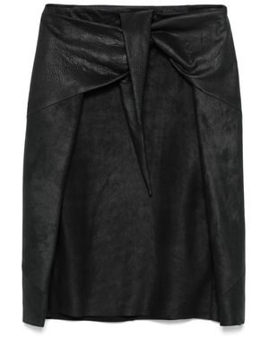 Rick Owens Midirock Aus Leder - Schwarz
