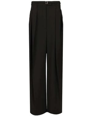 Sportmax Pleated Wool Pants - Black