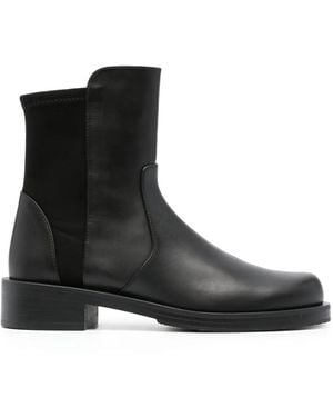 Stuart Weitzman 5050 Bold 30mm レザーアンクルブーツ - ブラック