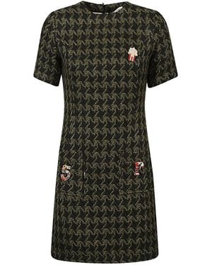 5 PROGRESS Minikleid Mit Hahnentrittmuster - Schwarz