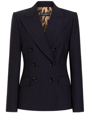 Dolce & Gabbana Turlington Double-Breasted Jacket - Blue