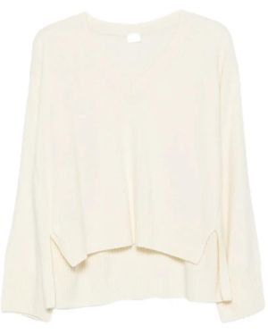 C.T.Plage V-Neck Wool Jumper - White