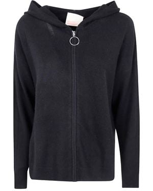 ABSOLUT CASHMERE Hooded Zip-Front Cashmere Cardigan - Blue