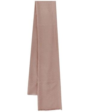 Ferragamo Fringed jacquard scarf - Braun