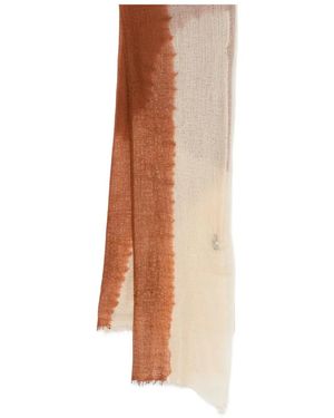 Suzusan Dip-Dye Fringed Scarf - Brown