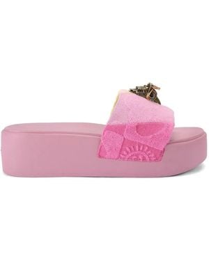 Kurt Geiger Meena Eagle Platform Sandals - Pink