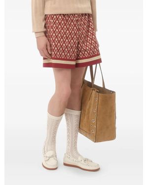 Valentino Garavani Shorts Met Geometrische Print - Wit