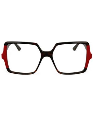 KARL LAGERFELD Tortoiseshell-Effect Square-Frame Glasses - Black