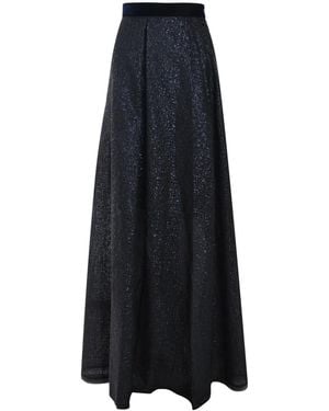 Talbot Runhof Jupe Mi-Longue En Tulle - Bleu