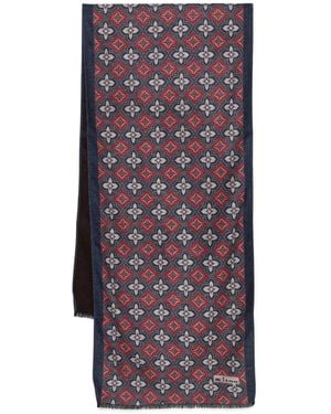Kiton Pañuelo con motivo floral - Morado