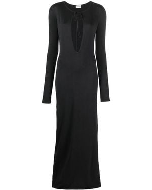 Magda Butrym Cut-Out Silk Maxi Dress - Black