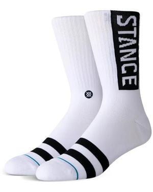 Stance Logo-Detail Crew Socks - White