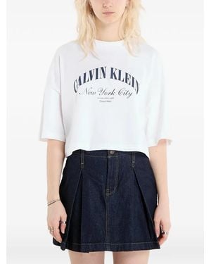 Calvin Klein Cropped T-Shirt - White