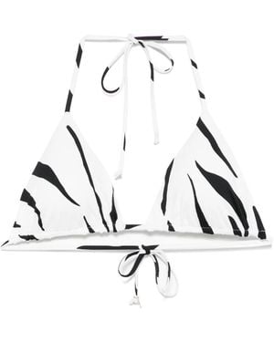 Fisico Zebra-Print Bikini Top - Metallic