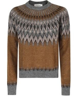 Roberto Collina Nordic Jacquard Baby-Alpaca Sweater - Brown