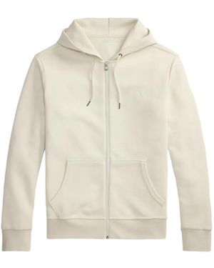 Polo Ralph Lauren Zip-Up Drawstring Hoodie - White