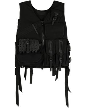 Junya Watanabe V-Neck Zipped Gilet - Black