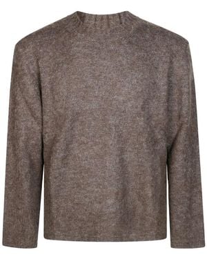 Diana Studio Distressed-Effect Knitted Jumper - Brown
