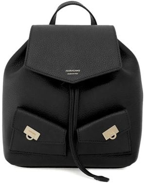 Ferragamo Mini Hug Rucksack - Schwarz