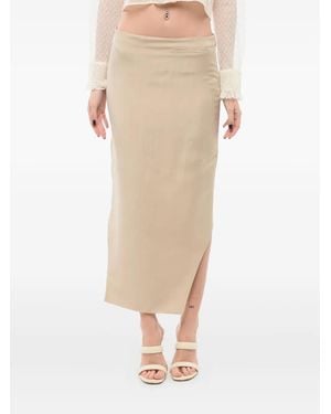 Givenchy Falda Asimétrica De Seda - Neutro