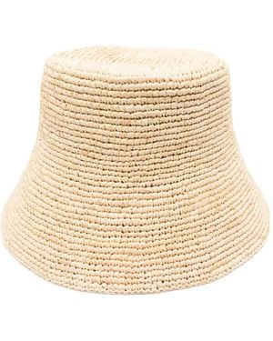 Sandro Raffia Bucket Hat - Natural