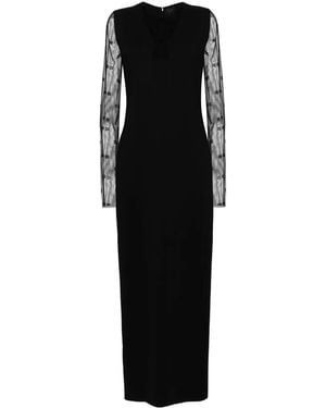 Givenchy 4G-Motif Crepe Maxi Dress - Black