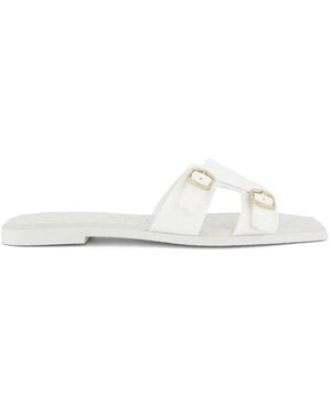 Santoni Sandalen Mit Schnalle - Weiß