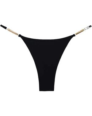 Tropic of C Luna Chain-Detail Bikini Bottoms - Black
