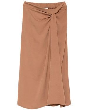 PHILIA LOFT Knot Midi Skirt - Brown