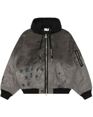 Aape By A Bathing Ape Kapuzenjacke mit Sternmotiv - Grau