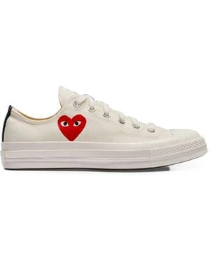 COMME DES GARÇONS PLAY X Converse Chuck 70 Heart-Print Trainers - White