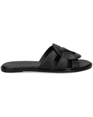 COACH Sandalen Mit Webmuster - Schwarz