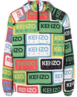 KENZO Label Packable Anorak - Green