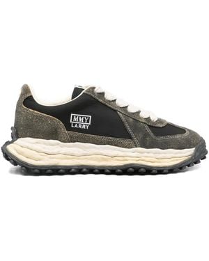 Maison Mihara Yasuhiro Larry Logo-patch Suede Sneakers - ブラック