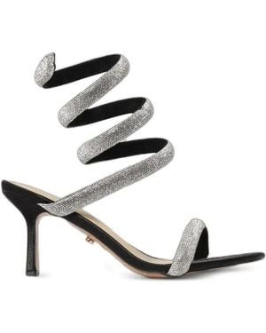 Twentyfourhaitch Centauro Rhinestone-Embellished Sandals - Black