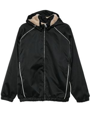 N°21 Hooded Piped Jacket - Black