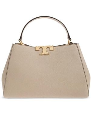 Tory Burch Medium Eleanor Logo-Appliqué Bag - Natural