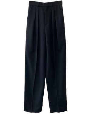 Saint Laurent Plisseehose mit geradem Schnitt - Blau