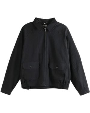Bode Veste Bomber Seersucker Coach - Black