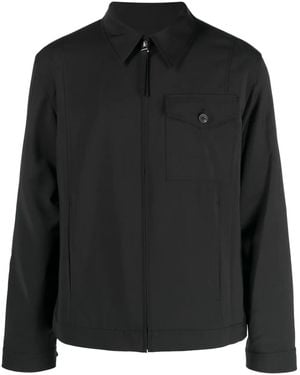 Helmut Lang Zip-Up Tailored Shirt Jacket - Black