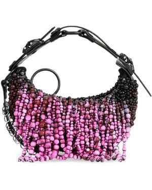 Innerraum Object Hm00 Beaded Fringe Tote Bag - Purple