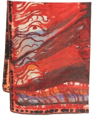 Givenchy Schal Mit Abstraktem Print - Rot