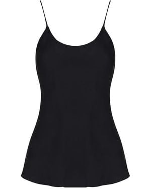 Giorgio Armani Spaghetti-Strap Top - Black