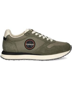 Napapijri Nova Logo-Patch Trainers - Green
