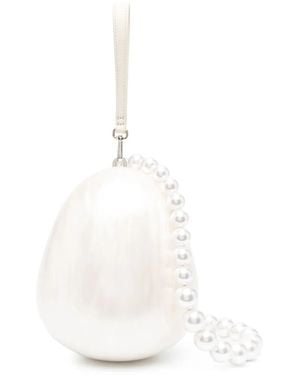 Simone Rocha Egg Faux Pearl Tote Bag - White