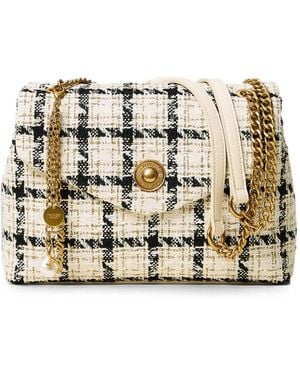 Twinset Sac Porté Épaule À Carreaux En Tweed - Metallic