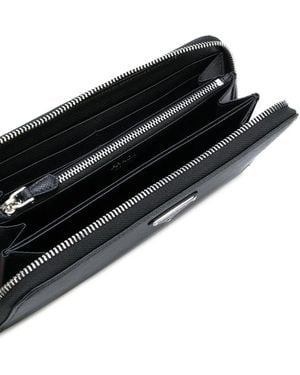 Prada Saffiano Zip Wallet - Black